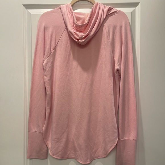 Avia | Pink Cowl Neck Hoodie With Thumb Slits - Picture 2 of 4